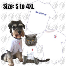 Load image into Gallery viewer, Comfortable 100% Cotton Round Neck Pawiqlo T-Shirt with PAW ACTION PARTY Print, Designed for Fur-Kids
