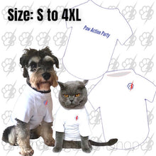 Load image into Gallery viewer, Comfortable 100% Cotton Round Neck Pawiqlo T-Shirt with PAW ACTION PARTY Print, Designed for Fur-Kids
