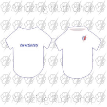 Load image into Gallery viewer, Comfortable 100% Cotton Round Neck Pawiqlo T-Shirt with PAW ACTION PARTY Print, Designed for Fur-Kids