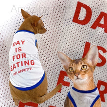 Load image into Gallery viewer, Super Quality Mesh Pet Singlet, with Day and Night Fun Words Print