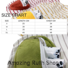 Load image into Gallery viewer, Comfortable Zipper Plush Pouch Summer Stripes T-shirt