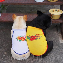 Load image into Gallery viewer, Pet Fashion, Double Happiness Floral Print on Summer Pet Vest, Pet Clothing