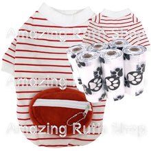 Load image into Gallery viewer, Comfortable Zipper Plush Pouch Summer Stripes T-shirt