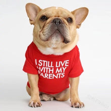 Load image into Gallery viewer, Pet T-Shirt with Print “I STILL LIVE WITH MY PARENTS”

