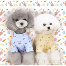 Load image into Gallery viewer, Cute Comfortable Rabbit Doodle Print T-shirt, Pet Clothing
