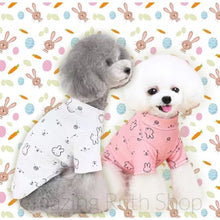 Load image into Gallery viewer, Cute Comfortable Rabbit Doodle Print T-shirt, Pet Clothing