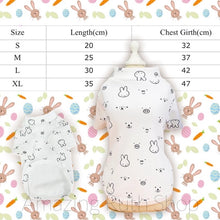 Load image into Gallery viewer, Cute Comfortable Rabbit Doodle Print T-shirt, Pet Clothing