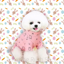 Load image into Gallery viewer, Cute Comfortable Rabbit Doodle Print T-shirt, Pet Clothing