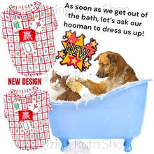 Load image into Gallery viewer, Mahjong Pet Fun Jubilant and Win , 3-D Mahjong Plush Pet Dog / Cat T-Shirt with Arm Sleeves