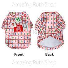Load image into Gallery viewer, Mahjong Pet Fun Jubilant and Win , 3-D Mahjong Plush Pet Dog / Cat T-Shirt with Arm Sleeves