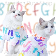 Cooling Mesh with Colourful Alphabet Print on Pet Clothing