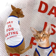 Super Quality Mesh Pet Singlet, with Day and Night Fun Words Print