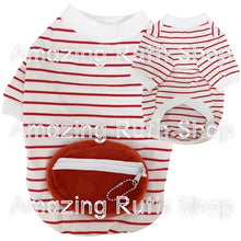 Load image into Gallery viewer, Comfortable Zipper Plush Pouch Summer Stripes T-shirt
