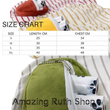 Load image into Gallery viewer, Comfortable Zipper Plush Pouch Summer Stripes T-shirt

