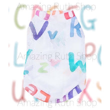 Load image into Gallery viewer, Cooling Mesh with Colourful Alphabet Print on Pet Clothing
