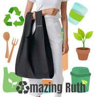 NEW MEDIUM SIZE, Reusable, Recycle and Foldable Bag ,Durable Polyester Tote Shopping Bag Eco Friendly