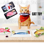 Cute Simulation Plush Fish, Catnip Cat Fish Toy Packed in Supermarket Seafood Tray